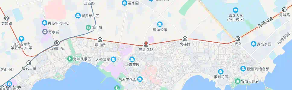 青岛燕儿岛路_公交站地图_青岛公交_妙搜公交查询2025