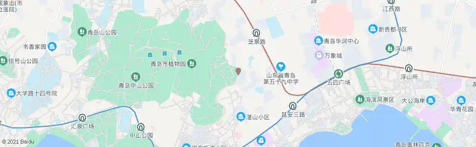 青岛湛山寺_公交站地图_青岛公交_妙搜公交查询2025