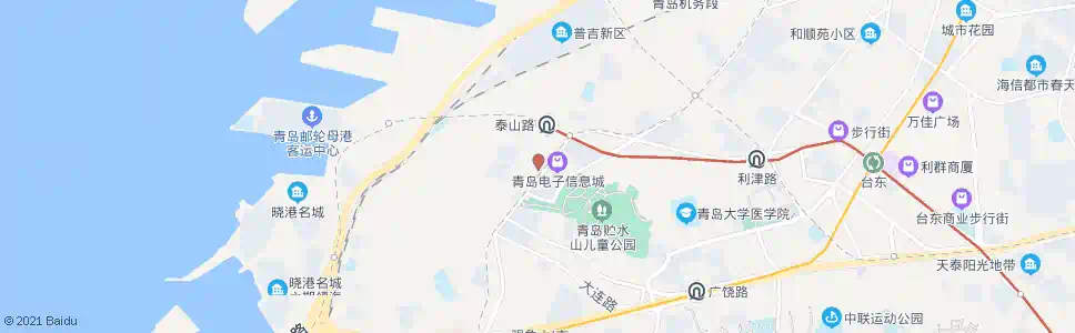青岛科技街(颐高数码广场)_公交站地图_青岛公交_妙搜公交查询2025