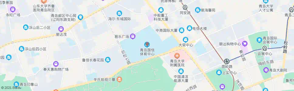 青岛国信体育馆_公交站地图_青岛公交_妙搜公交查询2025