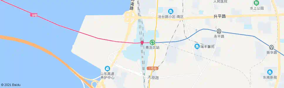 青岛戴戈庄北_公交站地图_青岛公交_妙搜公交查询2025