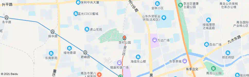 青岛李村公园_公交站地图_青岛公交_妙搜公交查询2025