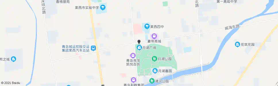 青岛月湖广场_公交站地图_青岛公交_妙搜公交查询2025