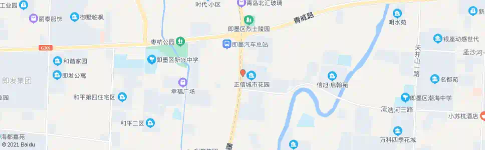 青岛正信花园_公交站地图_青岛公交_妙搜公交查询2025