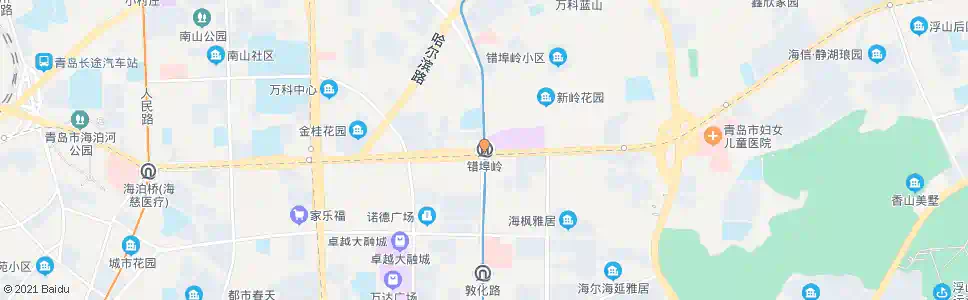 青岛错埠龄_公交站地图_青岛公交_妙搜公交查询2025
