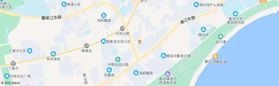 青岛西海景苑北_公交站地图_青岛公交_妙搜公交查询2025