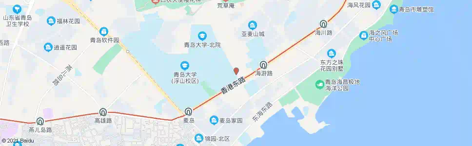 青岛青大一路南站_公交站地图_青岛公交_妙搜公交查询2025