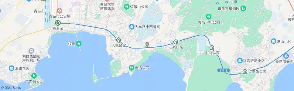青岛小鱼山_公交站地图_青岛公交_妙搜公交查询2025