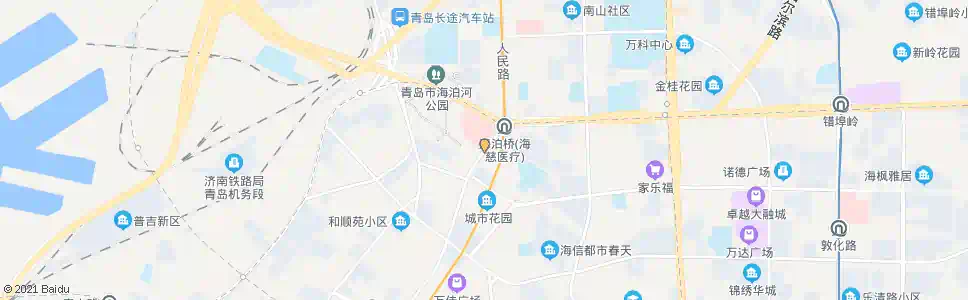 青岛海泊桥_公交站地图_青岛公交_妙搜公交查询2025