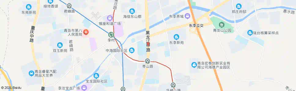 青岛东李立交桥_公交站地图_青岛公交_妙搜公交查询2025