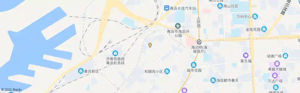 青岛三十四中_公交站地图_青岛公交_妙搜公交查询2025