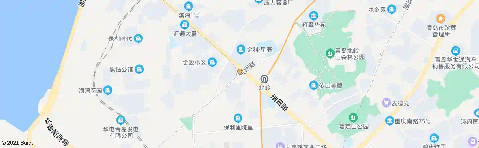 青岛杭州花园_公交站地图_青岛公交_妙搜公交查询2025