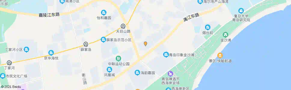青岛西海景苑_公交站地图_青岛公交_妙搜公交查询2025