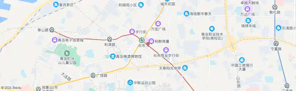 青岛台东一路_公交站地图_青岛公交_妙搜公交查询2025