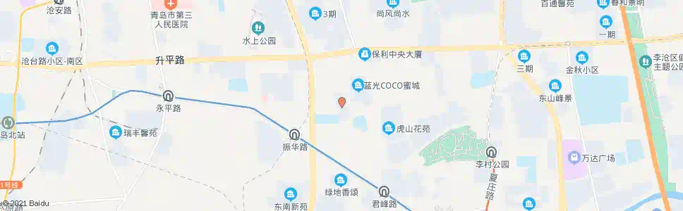 青岛虎山新苑_公交站地图_青岛公交_妙搜公交查询2025