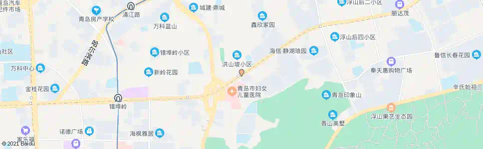 青岛洪山坡_公交站地图_青岛公交_妙搜公交查询2025