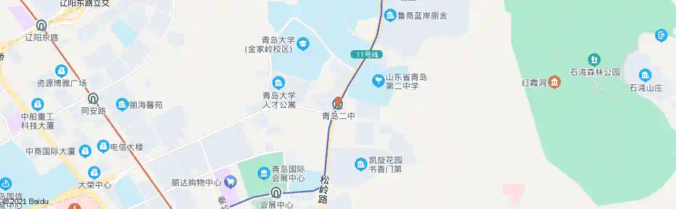 青岛二中站_公交站地图_青岛公交_妙搜公交查询2025