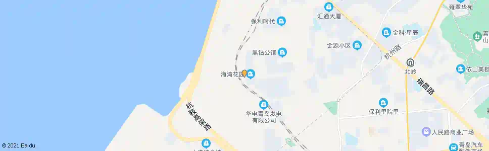 青岛海湾花园_公交站地图_青岛公交_妙搜公交查询2025