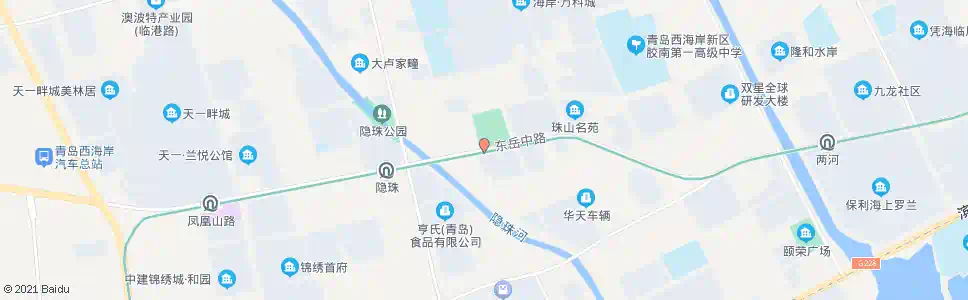 青岛隐珠广场_公交站地图_青岛公交_妙搜公交查询2025