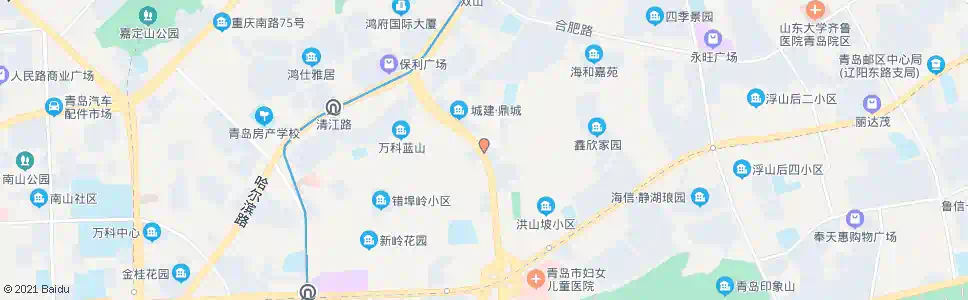 青岛福州路东小区_公交站地图_青岛公交_妙搜公交查询2025