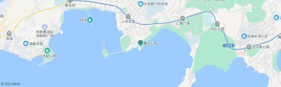 青岛鲁迅公园_公交站地图_青岛公交_妙搜公交查询2025