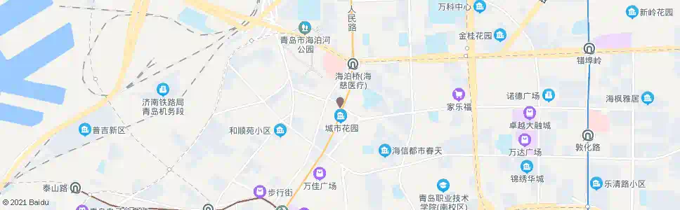 青岛威海路北站_公交站地图_青岛公交_妙搜公交查询2025
