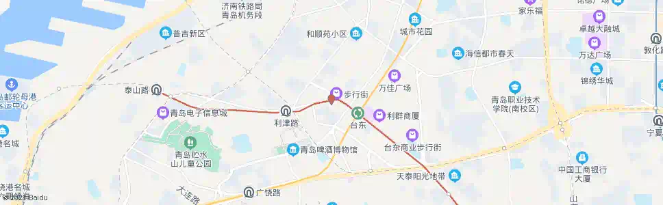 青岛台东(邮电局)_公交站地图_青岛公交_妙搜公交查询2025