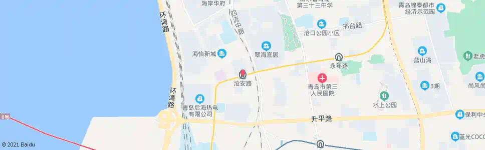 青岛沧安路_公交站地图_青岛公交_妙搜公交查询2025