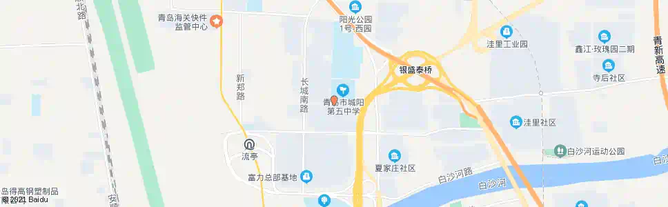 青岛城阳五中_公交站地图_青岛公交_妙搜公交查询2025