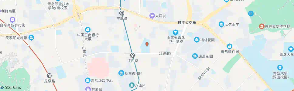 青岛二中分校_公交站地图_青岛公交_妙搜公交查询2025