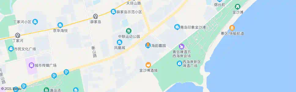 青岛海韵嘉园西_公交站地图_青岛公交_妙搜公交查询2025
