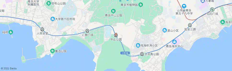 青岛中山公园站_公交站地图_青岛公交_妙搜公交查询2025