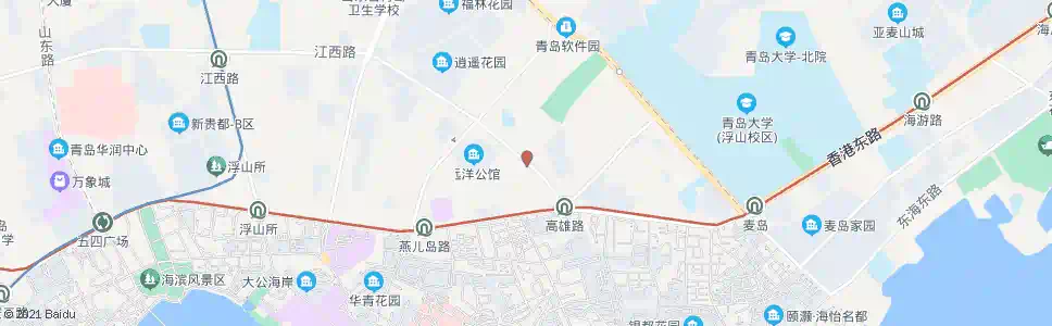 青岛五十七中_公交站地图_青岛公交_妙搜公交查询2025