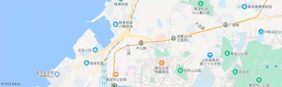 青岛中山路_公交站地图_青岛公交_妙搜公交查询2025