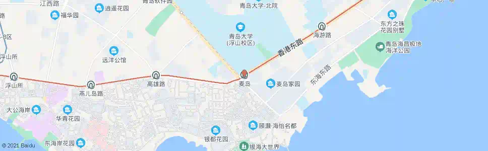 青岛麦岛_公交站地图_青岛公交_妙搜公交查询2025
