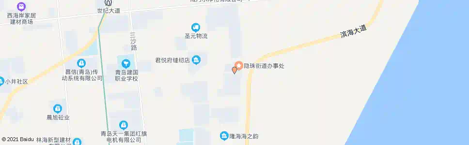 青岛隐珠办事处_公交站地图_青岛公交_妙搜公交查询2025