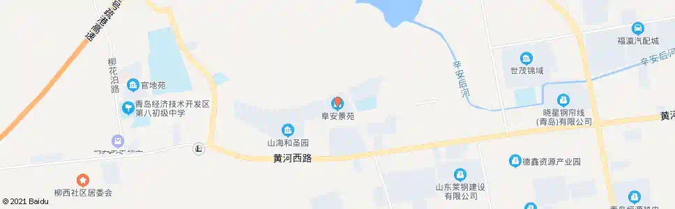 青岛阜安景苑_公交站地图_青岛公交_妙搜公交查询2025