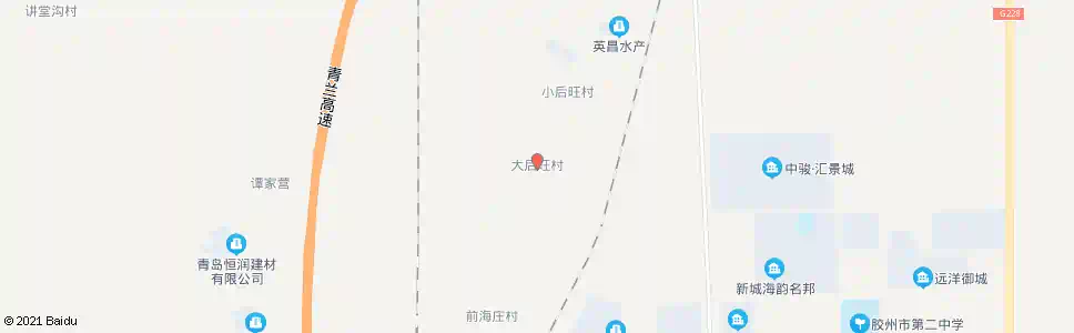 青岛大后旺村_公交站地图_青岛公交_妙搜公交查询2025