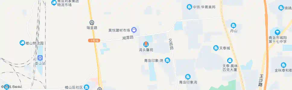 青岛湾头馨苑_公交站地图_青岛公交_妙搜公交查询2025