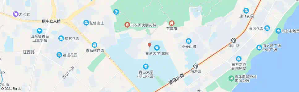 青岛行政院宿舍_公交站地图_青岛公交_妙搜公交查询2025