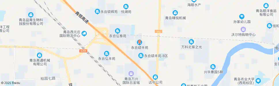 青岛永合硕丰苑_公交站地图_青岛公交_妙搜公交查询2025