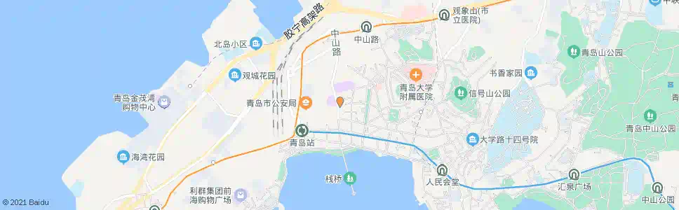 青岛湖北路中山路_公交站地图_青岛公交_妙搜公交查询2025