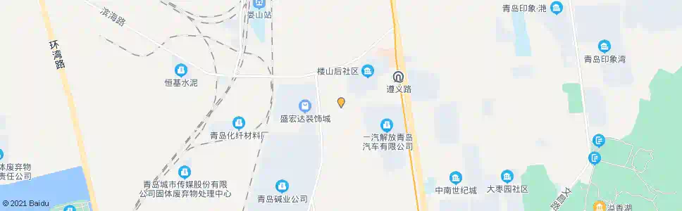 青岛楼山路四流北路_公交站地图_青岛公交_妙搜公交查询2025