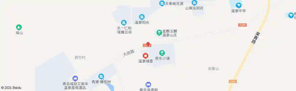 青岛温泉_公交站地图_青岛公交_妙搜公交查询2025