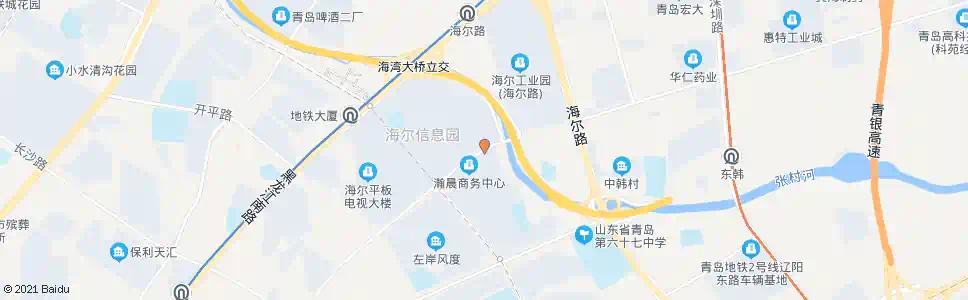 青岛海尔工业园南门_公交站地图_青岛公交_妙搜公交查询2025