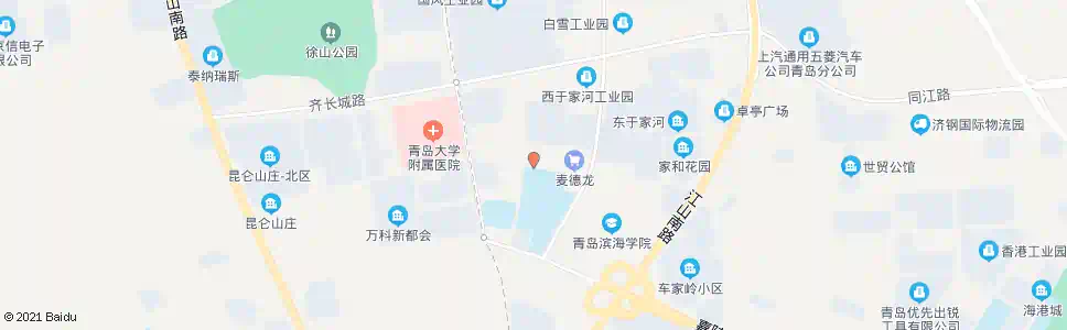 青岛齐长城花园_公交站地图_青岛公交_妙搜公交查询2025