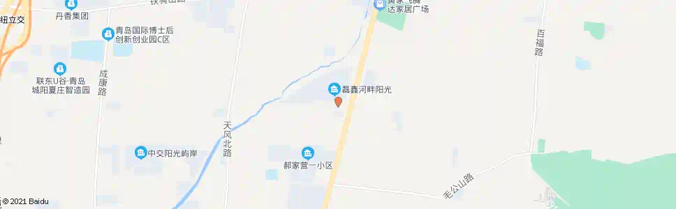 青岛书雨路天风北路_公交站地图_青岛公交_妙搜公交查询2025