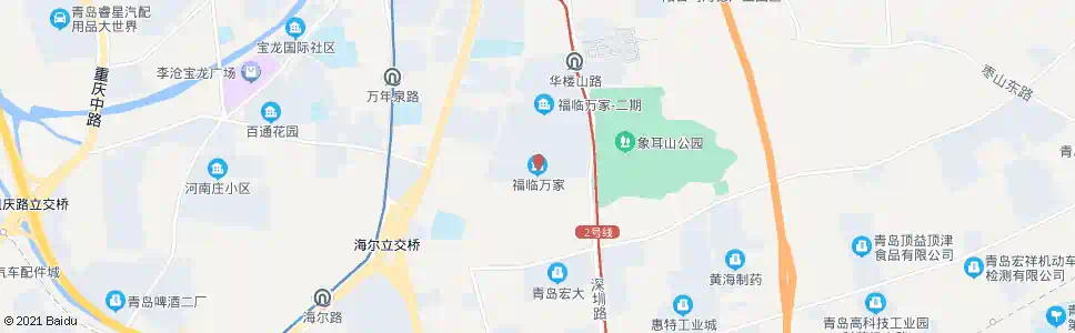 青岛福临万家西_公交站地图_青岛公交_妙搜公交查询2025