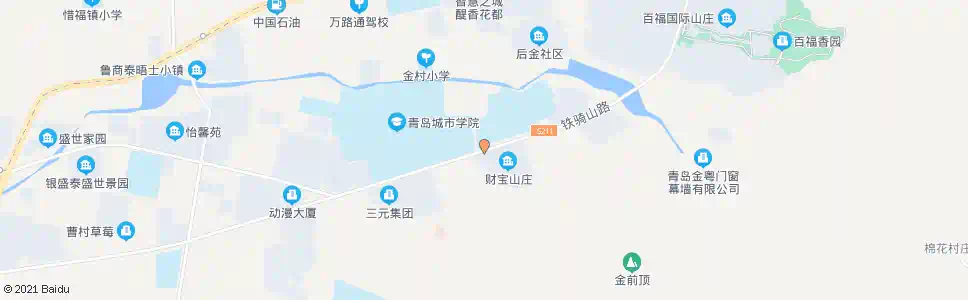 青岛财宝山庄_公交站地图_青岛公交_妙搜公交查询2025