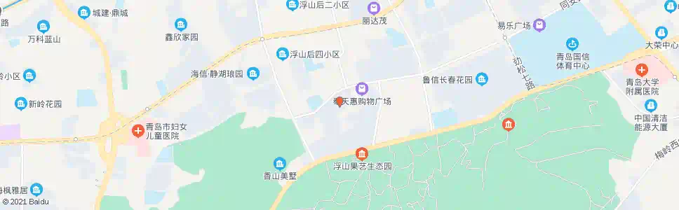 青岛浮山后六小区_公交站地图_青岛公交_妙搜公交查询2025